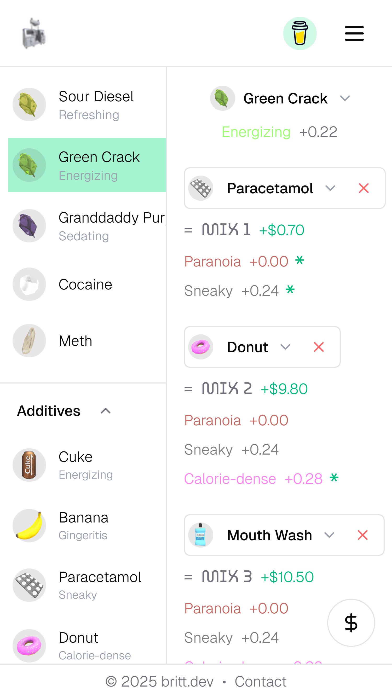 Mixer page screenshot